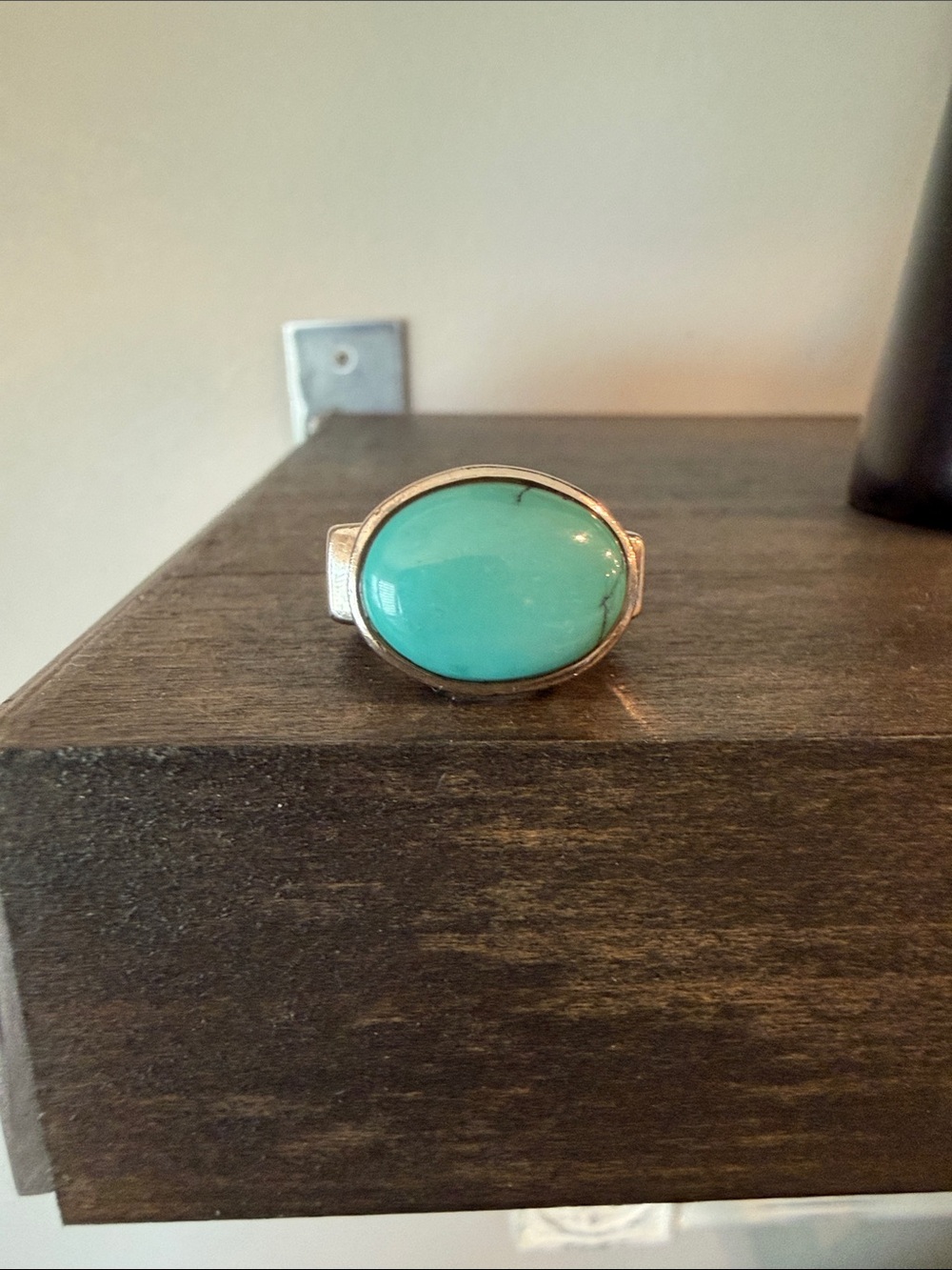 Silpada Turquoise Oval Cabochon Ring - Silver-Tone